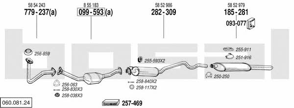 Bosal 060.081.24 Exhaust system 06008124