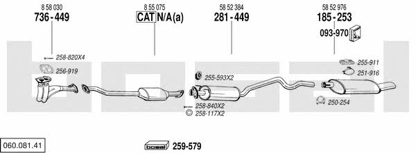  060.081.41 Exhaust system 06008141