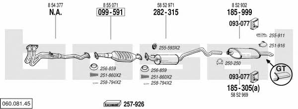  060.081.45 Exhaust system 06008145