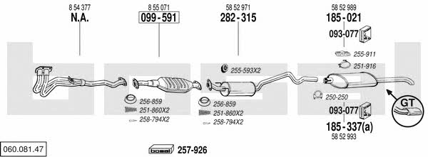 Bosal 060.081.47 Exhaust system 06008147
