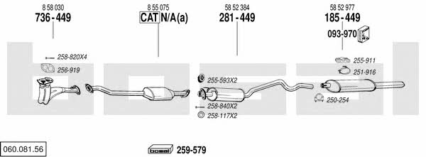  060.081.56 Exhaust system 06008156