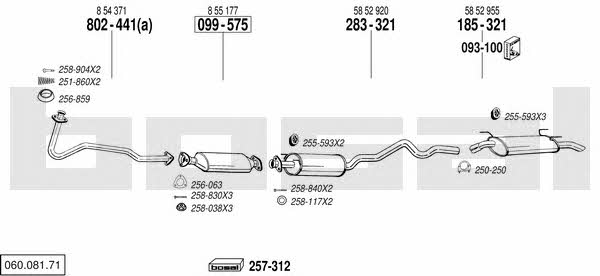 06008171 Bosal Exhaust system
