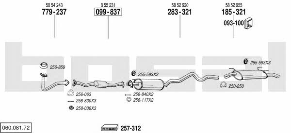 06008172 Bosal Exhaust system