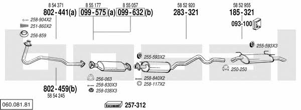 06008181 Bosal Exhaust system