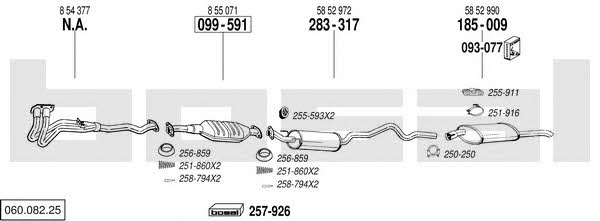  060.082.25 Exhaust system 06008225