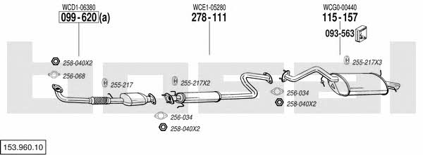 Bosal 153.960.10 Exhaust system 15396010