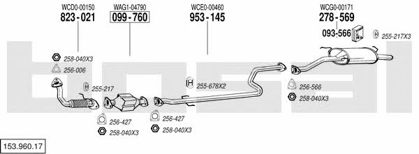 Bosal 153.960.17 Exhaust system 15396017