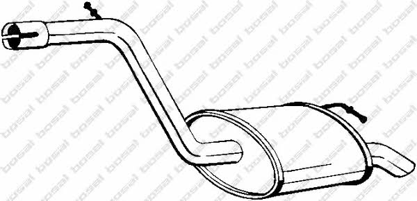Rear exhaust silencer Ford Mondeo: 154185 Bosal End Silencer