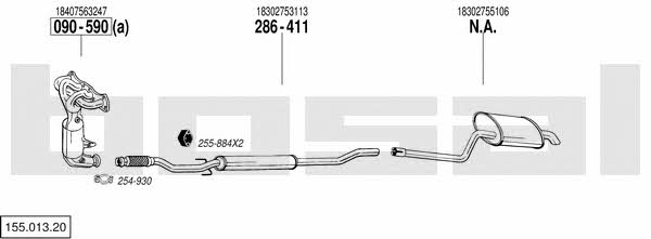  155.013.20 Exhaust system 15501320