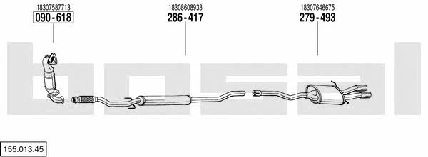 Bosal 155.013.45 Exhaust system 15501345