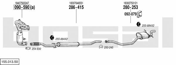  155.013.50 Exhaust system 15501350