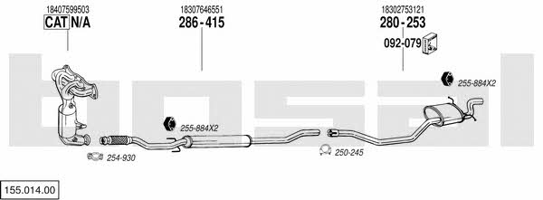  155.014.00 Exhaust system 15501400
