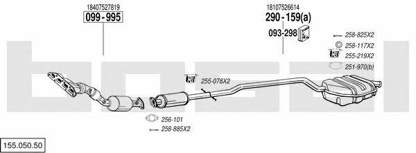  155.050.50 Exhaust system 15505050