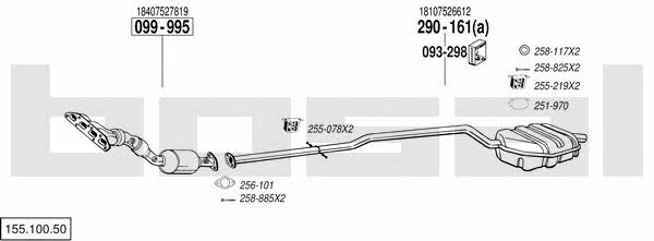  155.100.50 Exhaust system 15510050