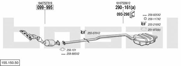  155.150.50 Exhaust system 15515050