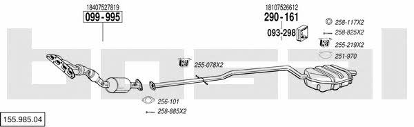 155.985.04 Exhaust system 15598504