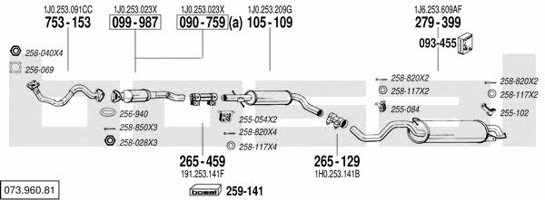 07396081 Bosal Exhaust system