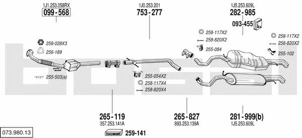 07398013 Bosal Exhaust system