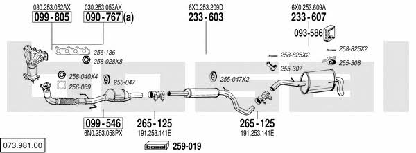  073.981.00 Exhaust system 07398100