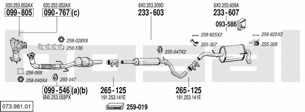  073.981.01 Exhaust system 07398101