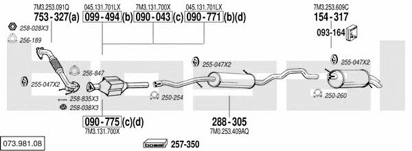  073.981.08 Exhaust system 07398108