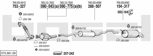  073.981.09 Exhaust system 07398109