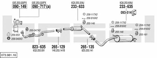 07398116 Bosal Exhaust system