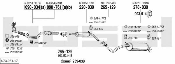 Bosal 073.981.17 Exhaust system 07398117