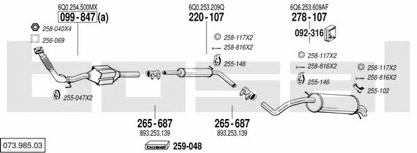 07398503 Bosal Exhaust system