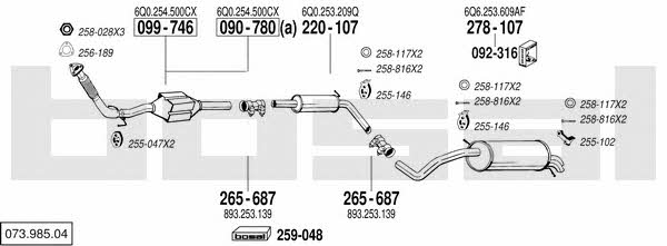  073.985.04 Exhaust system 07398504