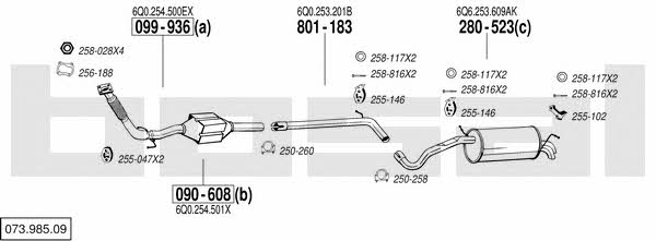  073.985.09 Exhaust system 07398509