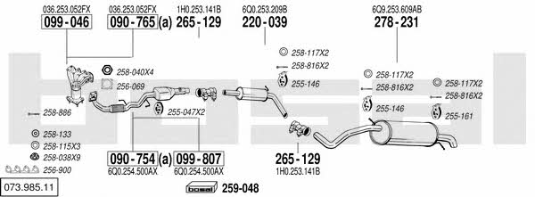  073.985.11 Exhaust system 07398511