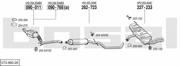  073.990.20 Exhaust system 07399020