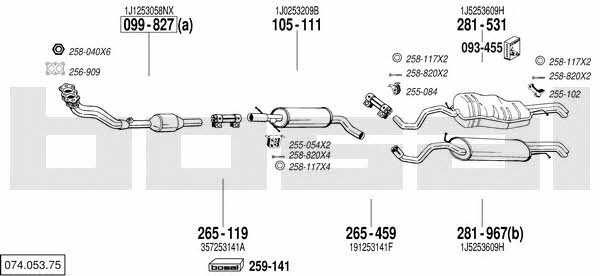 07405375 Bosal Exhaust system