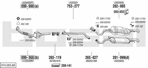 07405385 Bosal Exhaust system