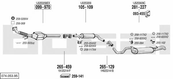 07405395 Bosal Exhaust system