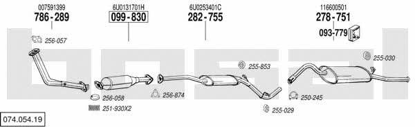  074.054.19 Exhaust system 07405419