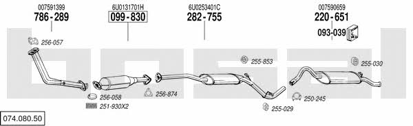  074.080.50 Exhaust system 07408050