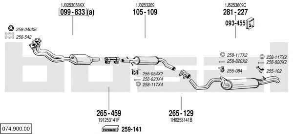  074.900.00 Exhaust system 07490000