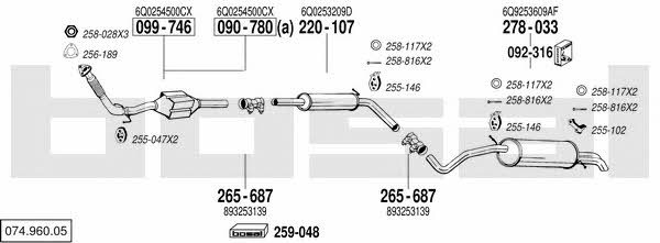 07496005 Bosal Exhaust system