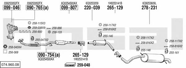 07496008 Bosal Exhaust system