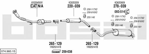 07496015 Bosal Exhaust system