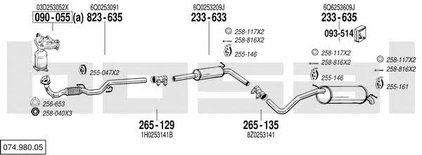 07498005 Bosal Exhaust system