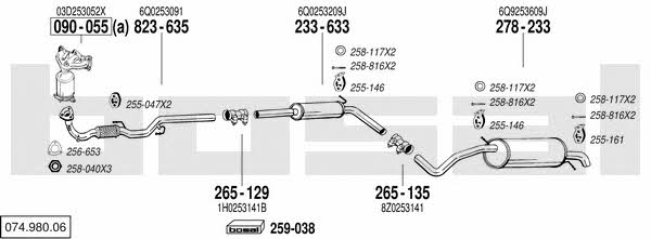  074.980.06 Exhaust system 07498006