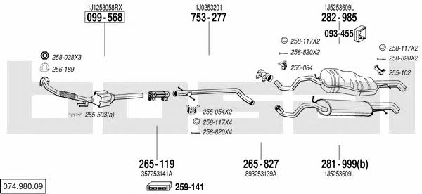07498009 Bosal Exhaust system