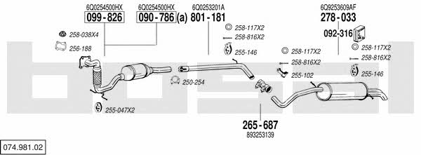  074.981.02 Exhaust system 07498102