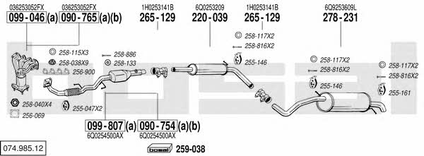07498512 Bosal Exhaust system