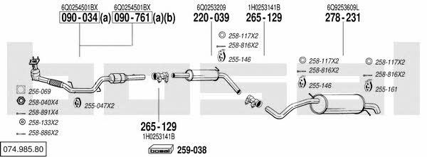 074.985.80 Exhaust system 07498580
