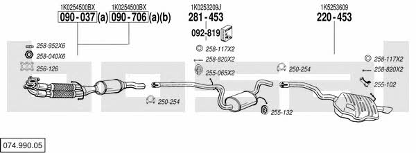 07499005 Bosal Exhaust system