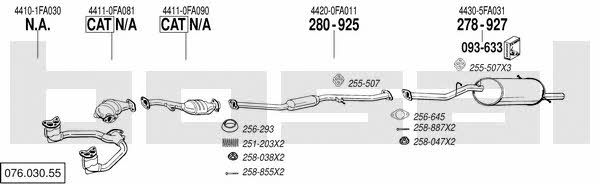 076.030.55 Exhaust system 07603055